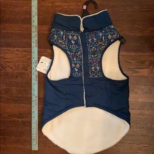 Bond & Co Blue Floral Dog Jacket XXXL XXL NWT